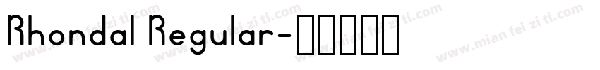 Rhondal Regular字体转换